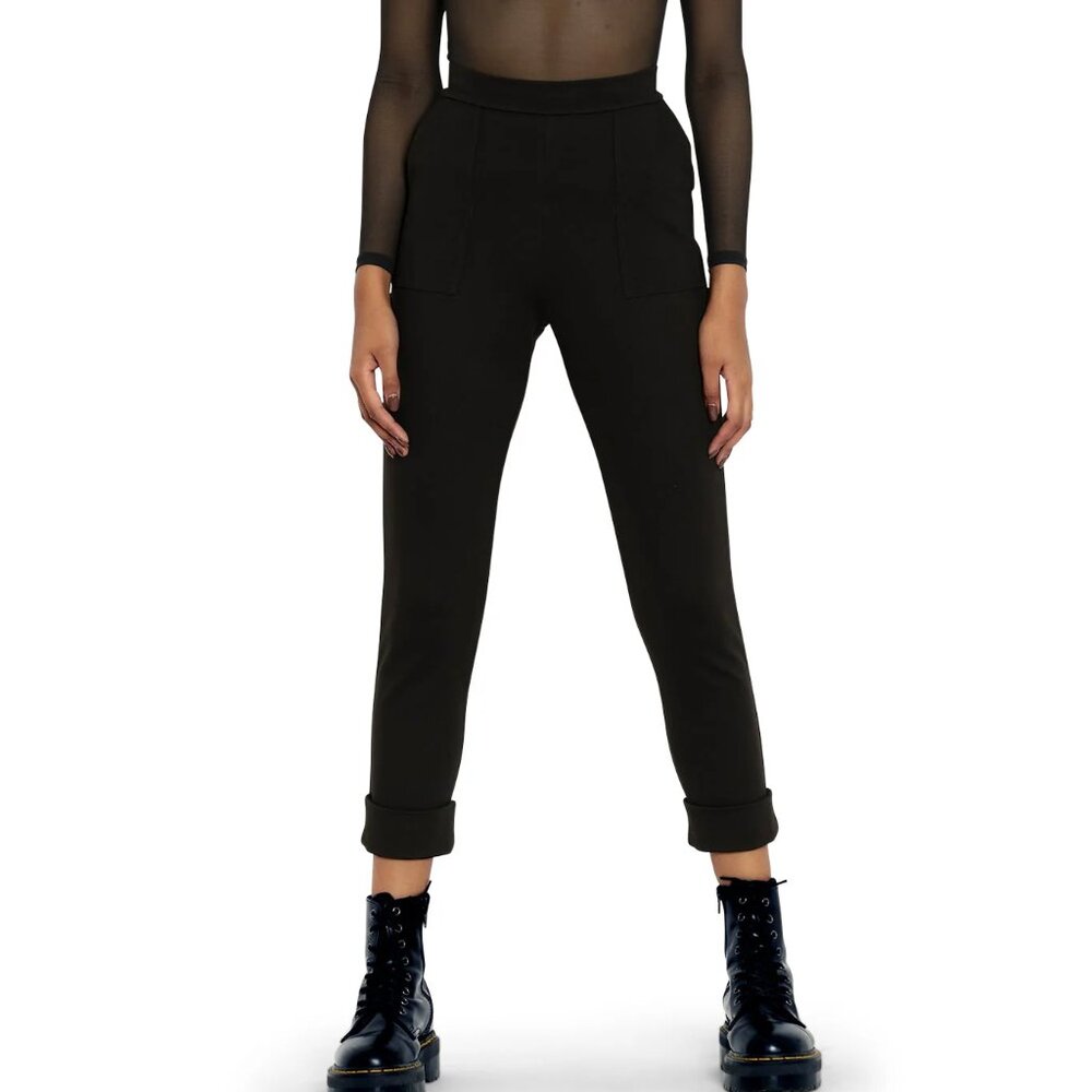 Push It Ponte High Waisted Cuffed Pants